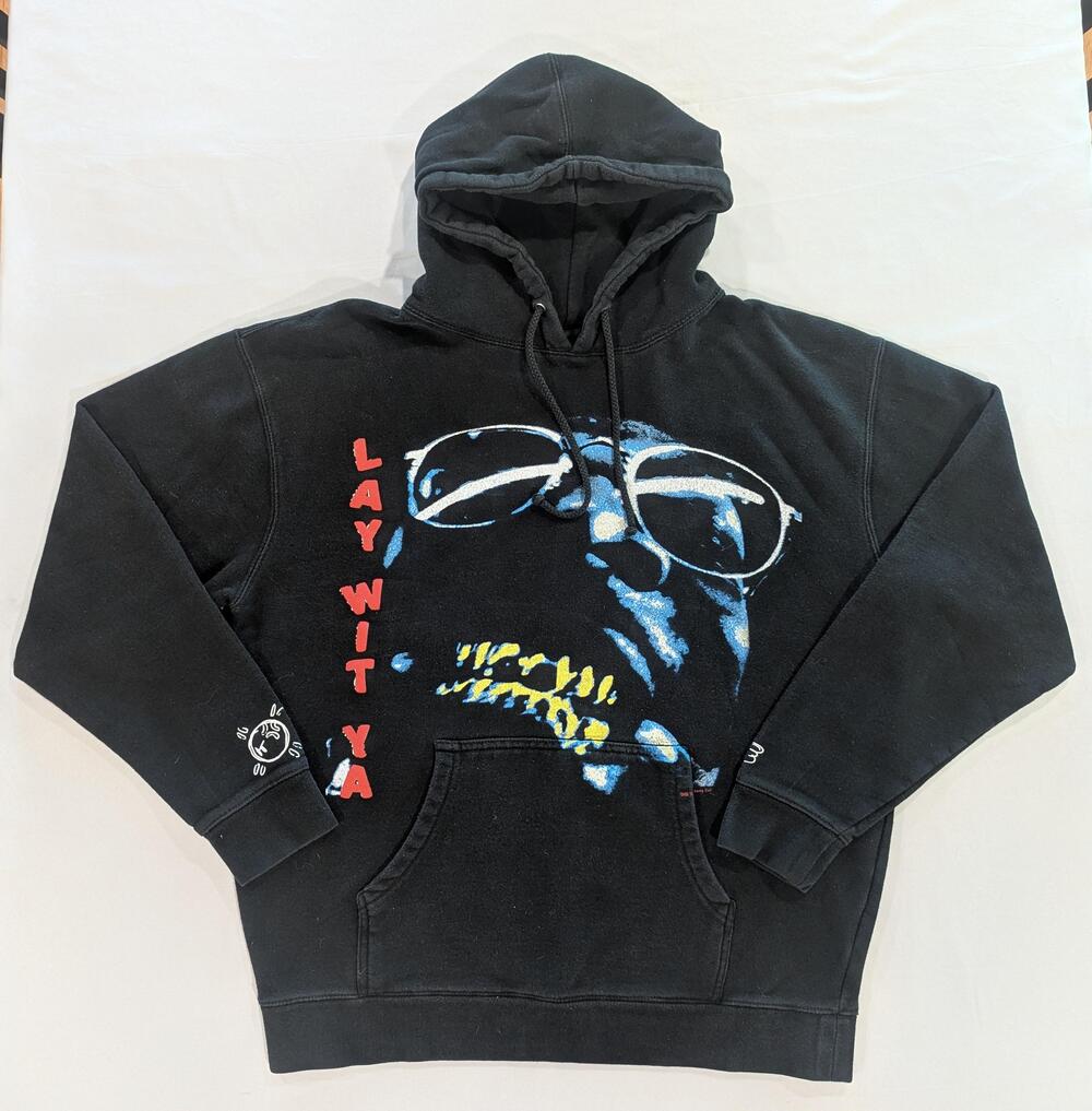 Isaiah Rashad Hoodie Mens L Black Lay Wit Ya Graphic Hip Hop